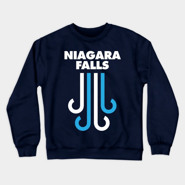 Niagara Falls Retro Design Crewneck Sweatshirt by PodDesignShop